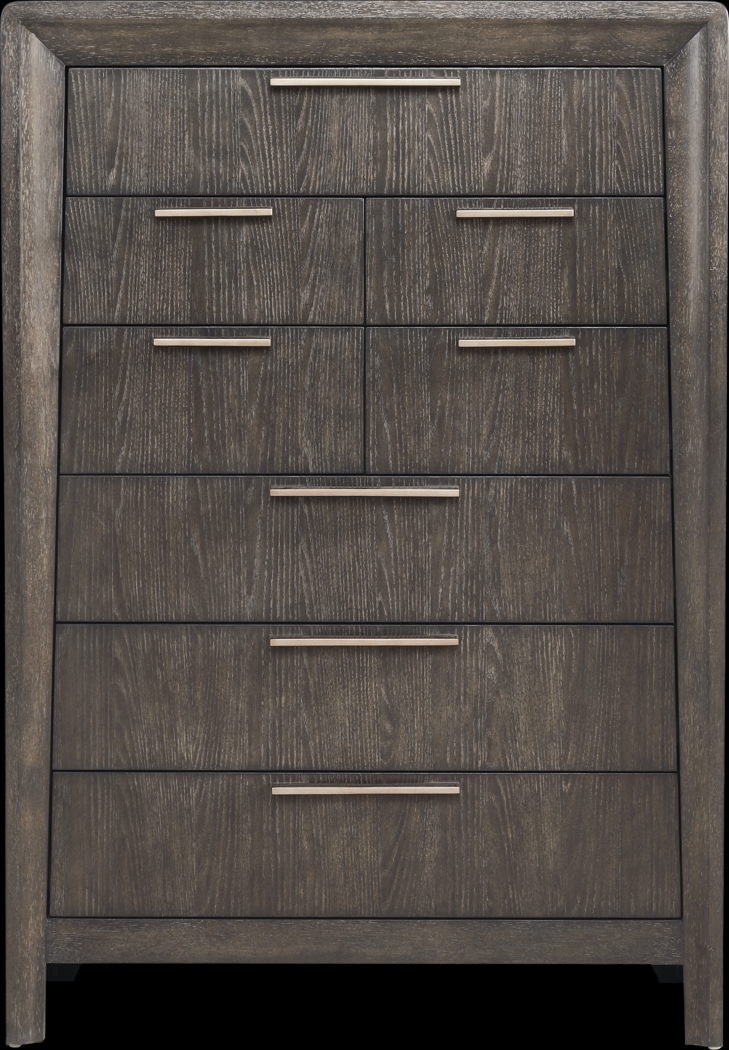 Cindy Crawford Home Small Space Fairfax Gray 5 Pc King Upholstered Bedroom - Thumbnail - Image 7