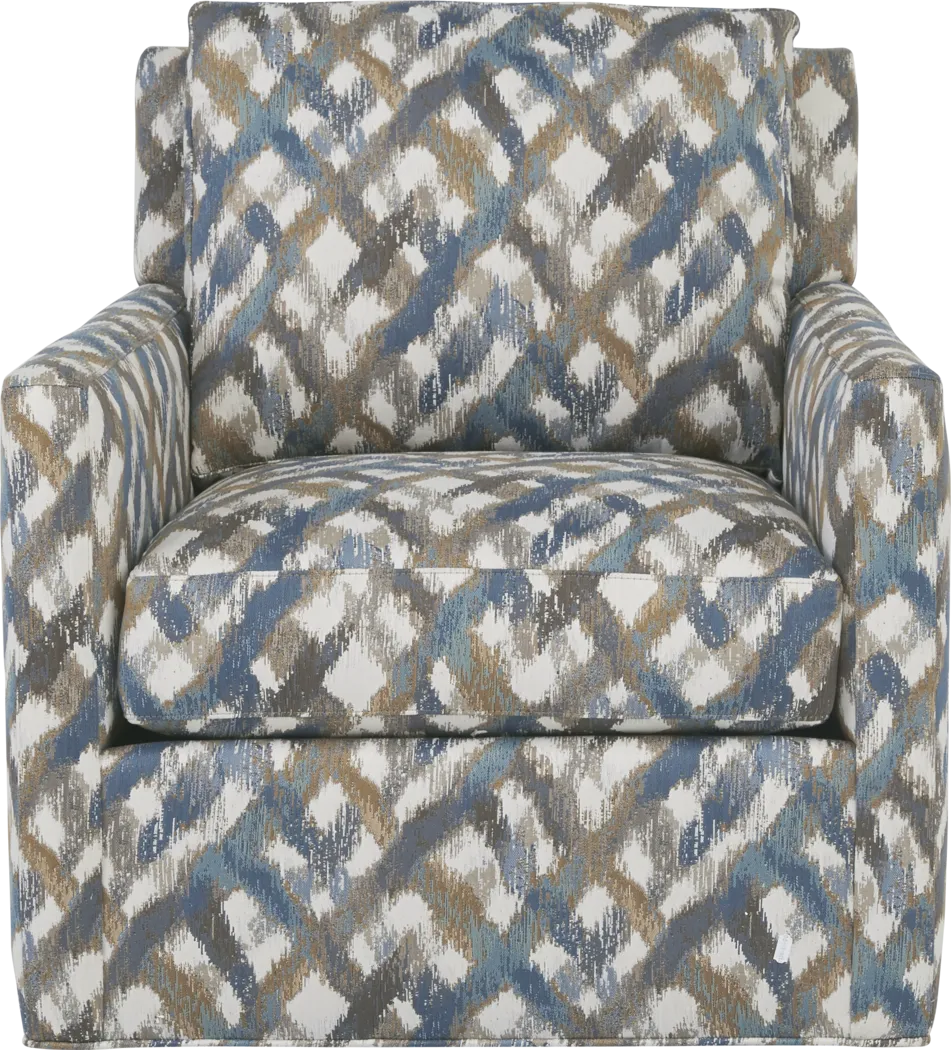 Fairfax Lane Blue Accent Swivel Chair - Thumbnail - Image 2