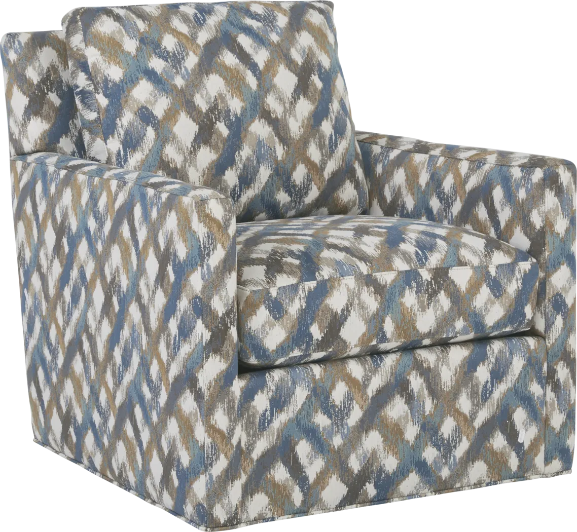 Fairfax Lane Blue Accent Swivel Chair - Thumbnail - Image 1