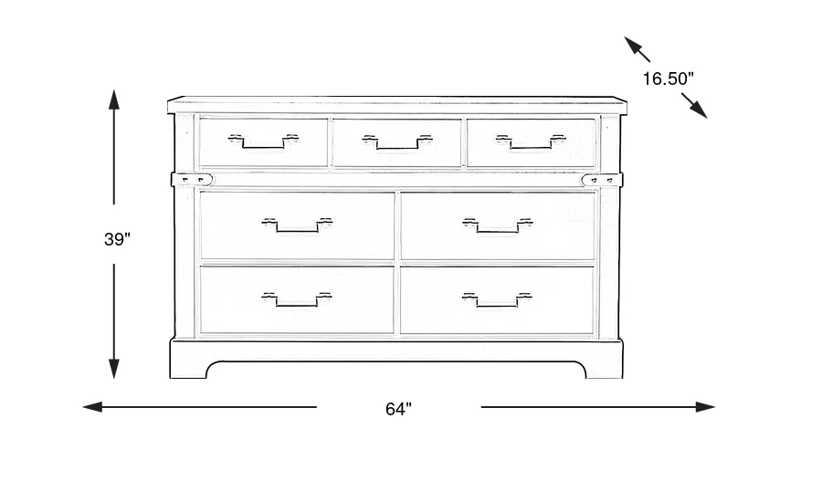 Dimension Image. Please refer to the Dimension Tab on this page for dimension details.