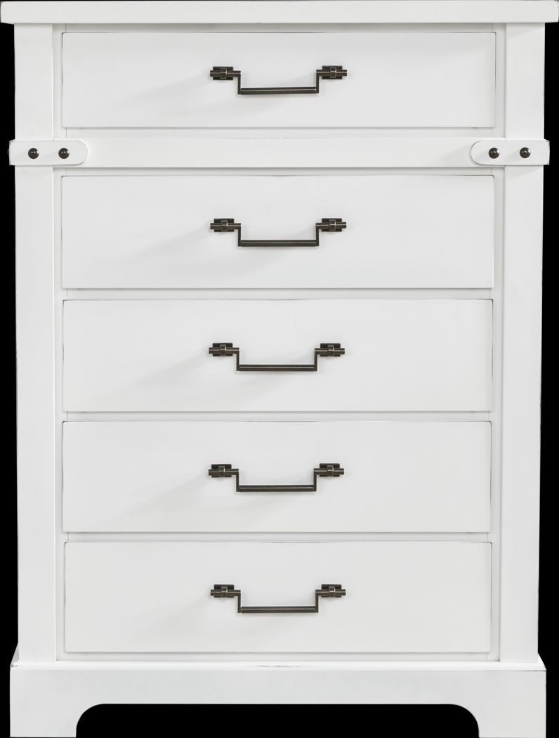 Fairhaven White 5 Pc Queen Panel Bedroom - Thumbnail - Image 5