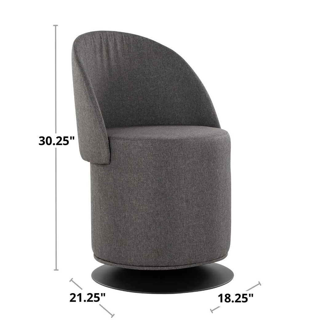 Fairington Charcoal Swivel Accent Chair - Thumbnail - Image 14