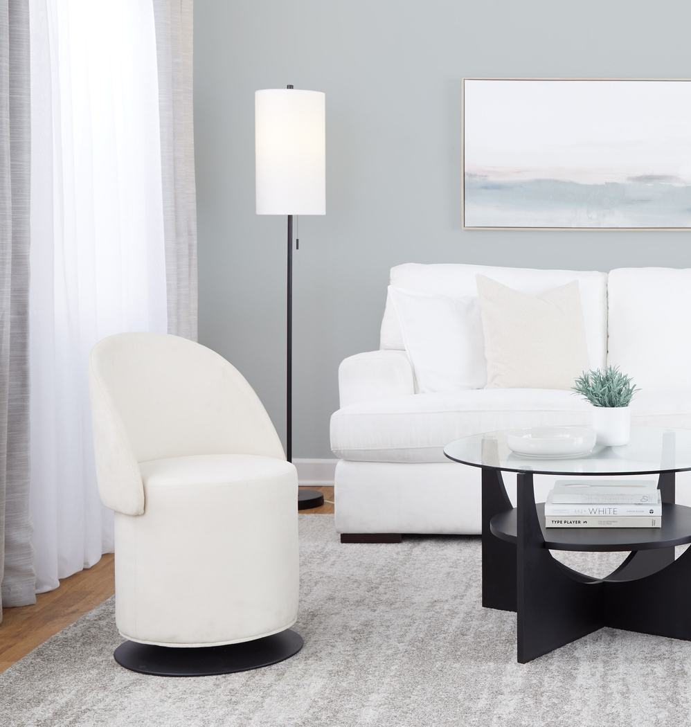 Fairington Cream Swivel Accent Chair - Thumbnail - Image 13