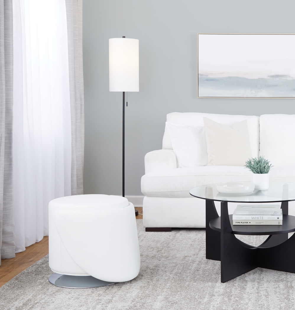 Fairington White Swivel Accent Chair - Thumbnail - Image 13