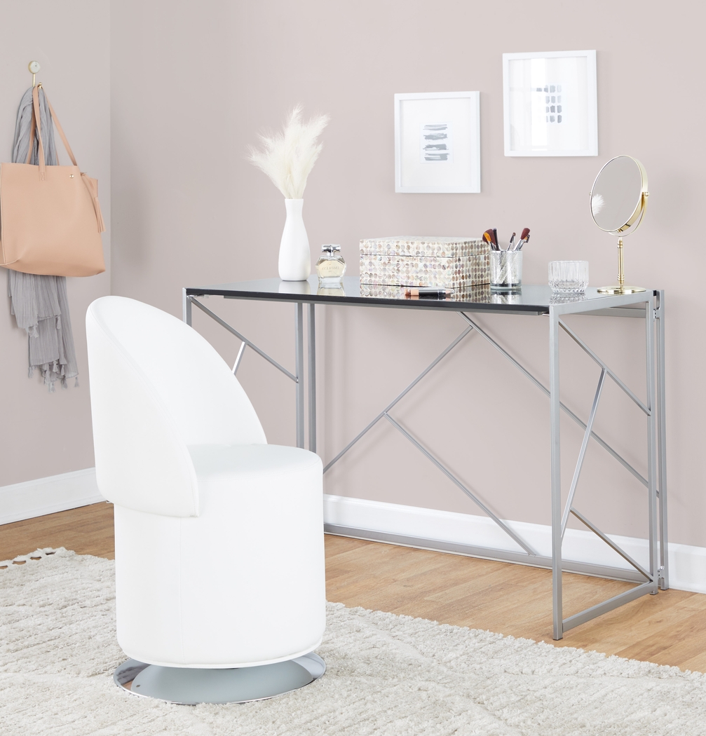 Fairington White Swivel Accent Chair - Thumbnail - Image 16