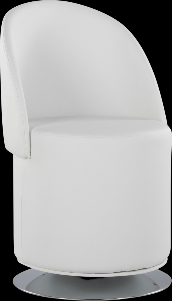 Fairington White Swivel Accent Chair - Thumbnail - Image 1