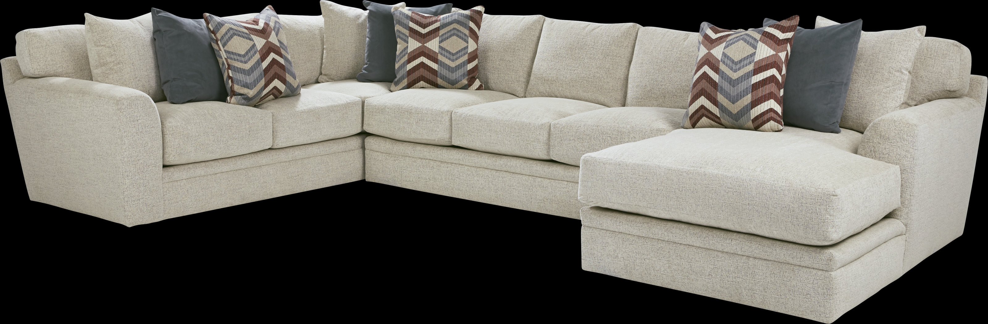 Fairleigh Linen 3 Pc XL Sectional - Thumbnail - Image 1