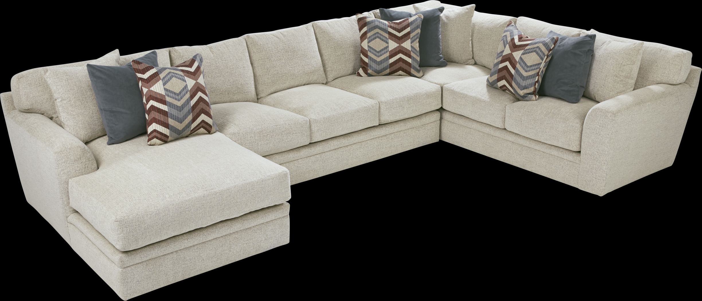 Fairleigh Linen 3 Pc XL Sectional - Thumbnail - Image 2