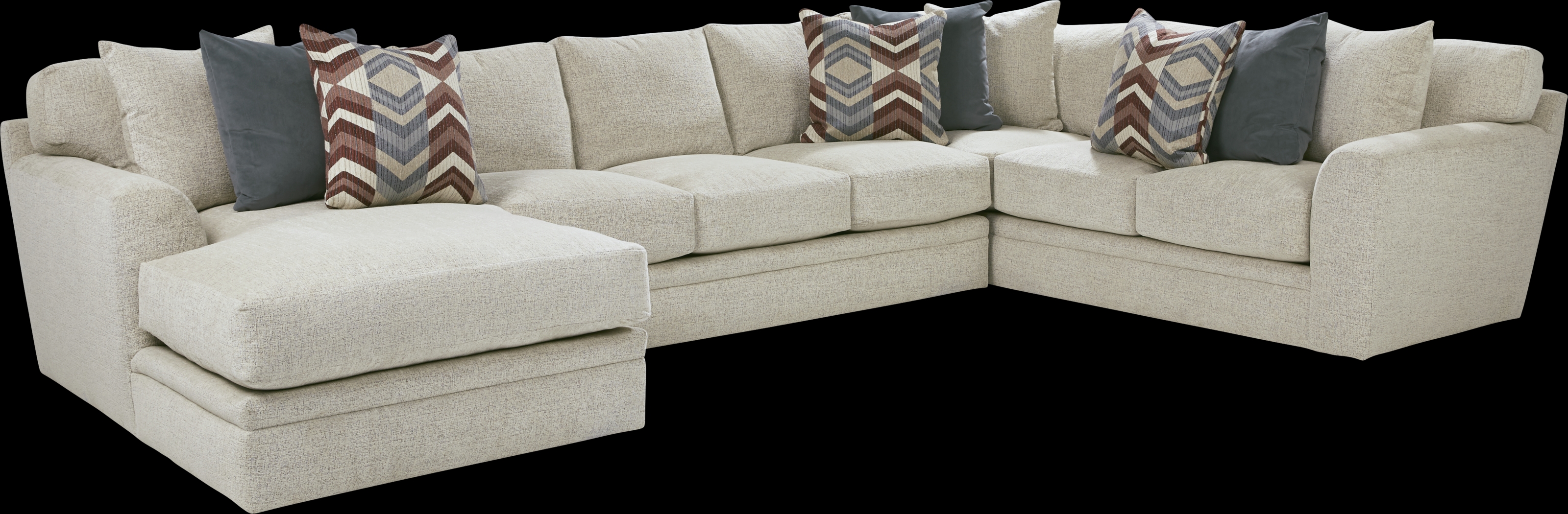 Fairleigh Linen 3 Pc XL Sectional - Thumbnail - Image 1