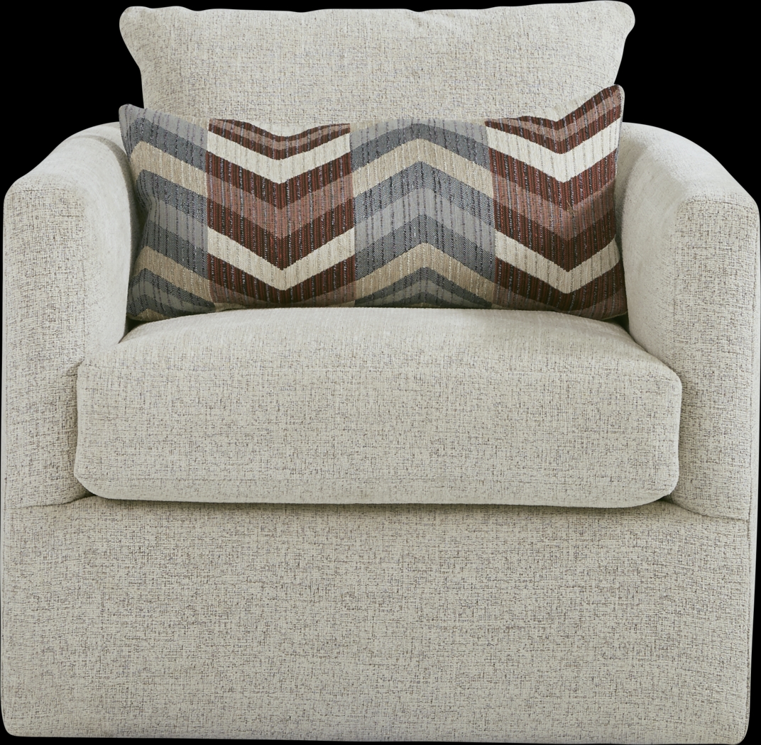 Fairleigh Linen Swivel Chair - Thumbnail - Image 2