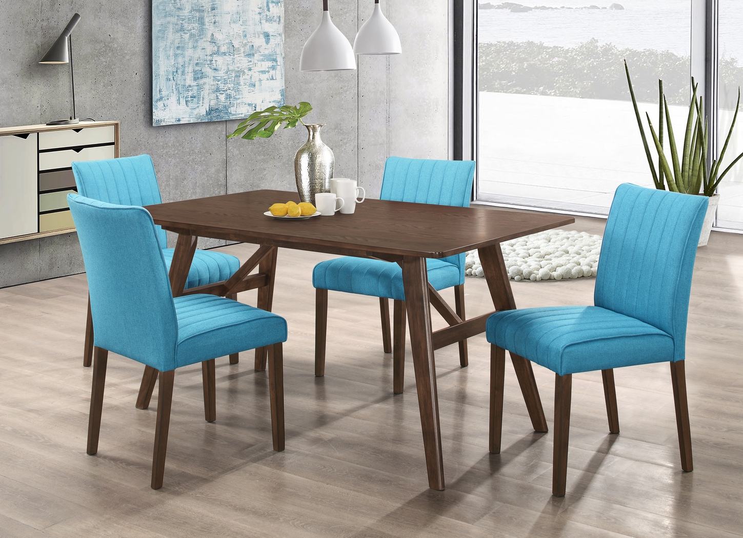 Fairlinks Aqua Set of 2 Side Chair - Thumbnail - Image 4