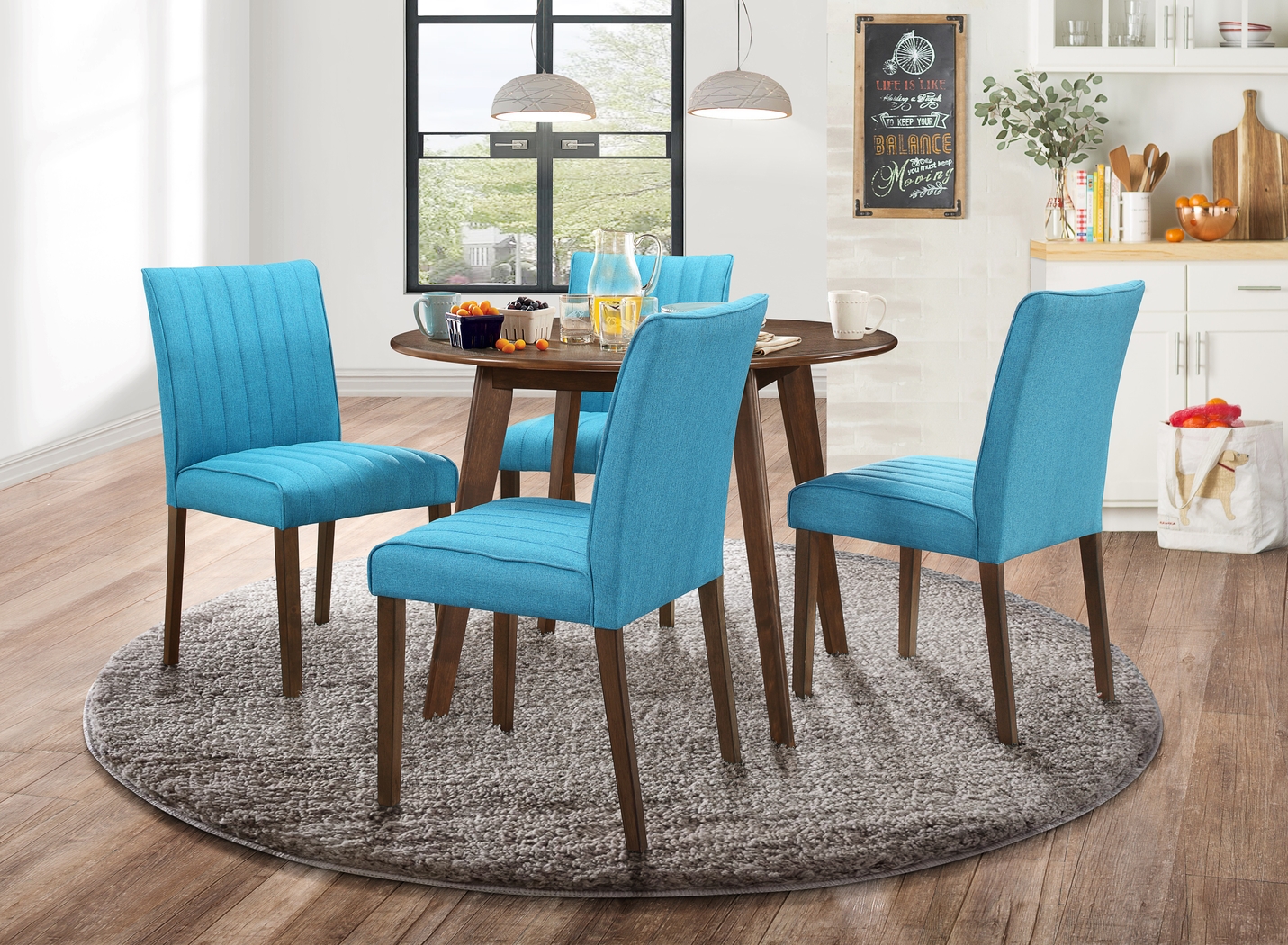 Fairlinks Aqua Set of 2 Side Chair - Thumbnail - Image 5