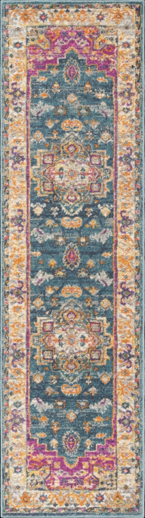 Fairview Spring Blue 2'3 x 8' Runner Rug - Thumbnail - Image 1