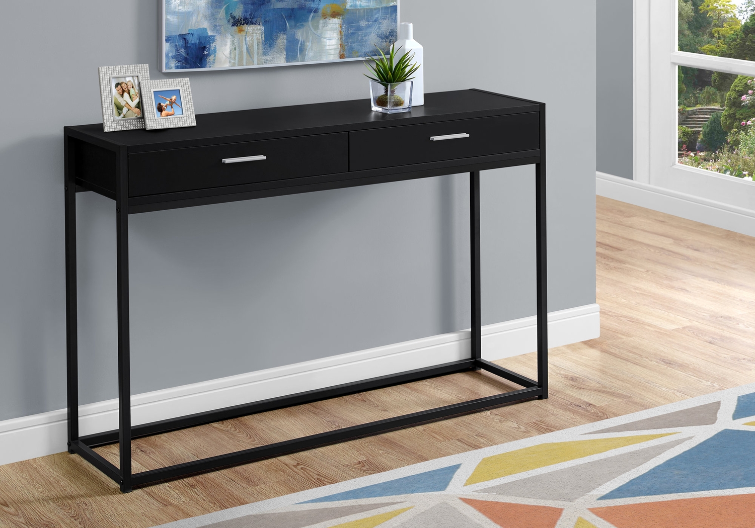 Fairwin Black Console Table - Thumbnail - Image 2