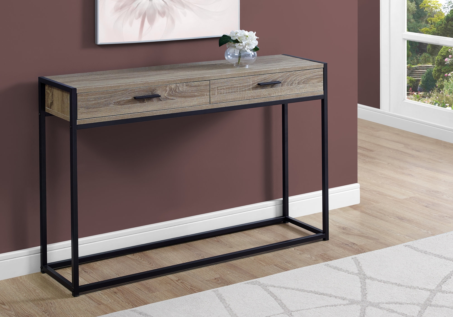 Fairwin Taupe Console Table - Thumbnail - Image 2