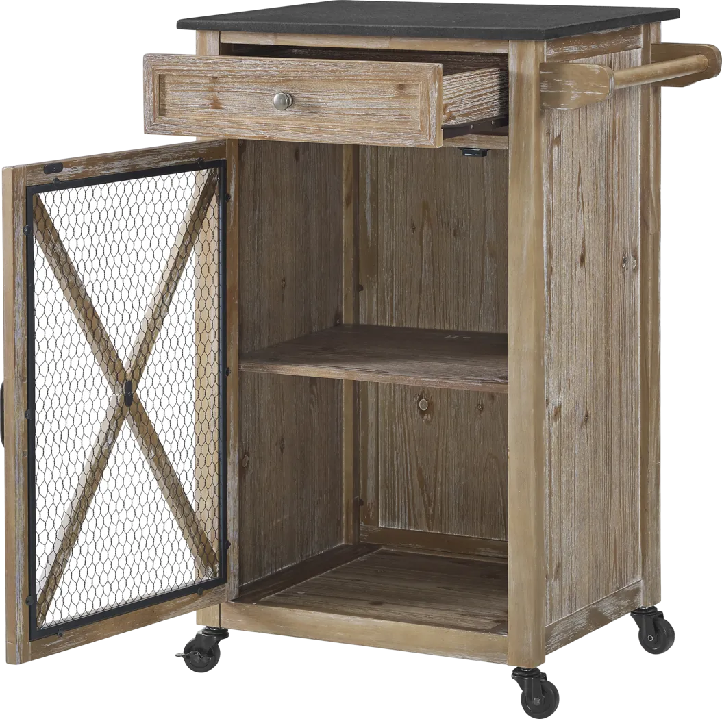 Fairwold Brown Bar Cart - Thumbnail - Image 3