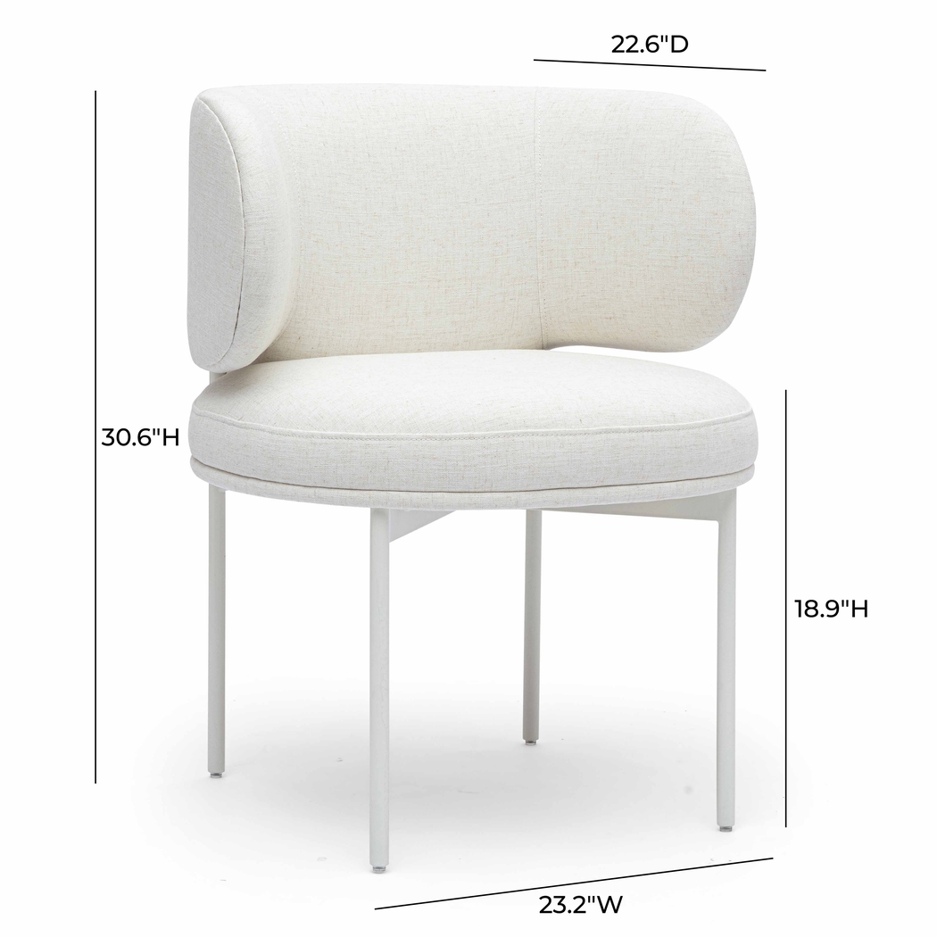 Fairyhive Cream Dining Chair - Thumbnail - Image 4