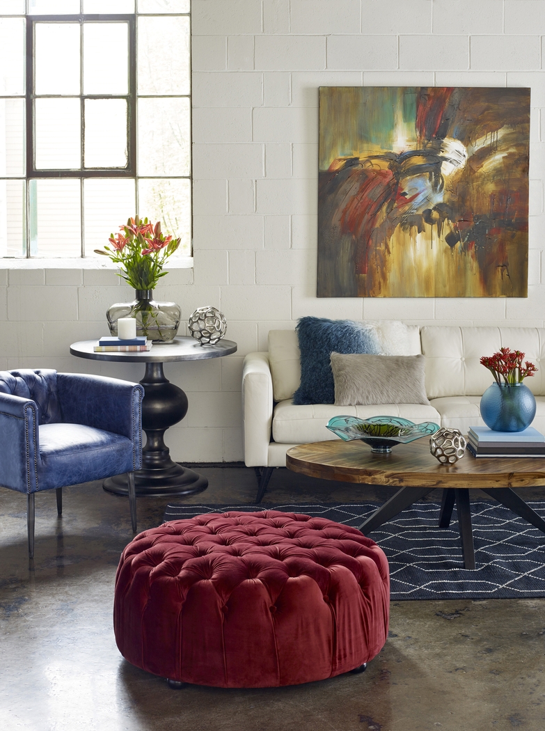 Falahill Red Ottoman - Thumbnail - Image 2