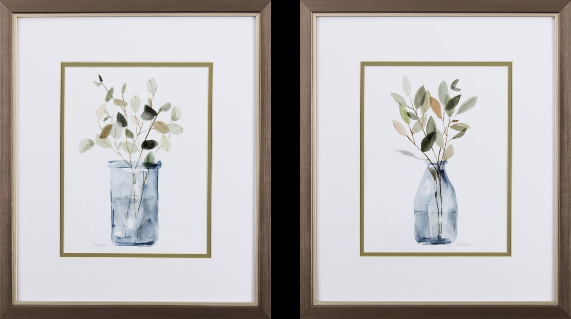 Falesco Blue Artwork, Set of 2 - Thumbnail - Image 1