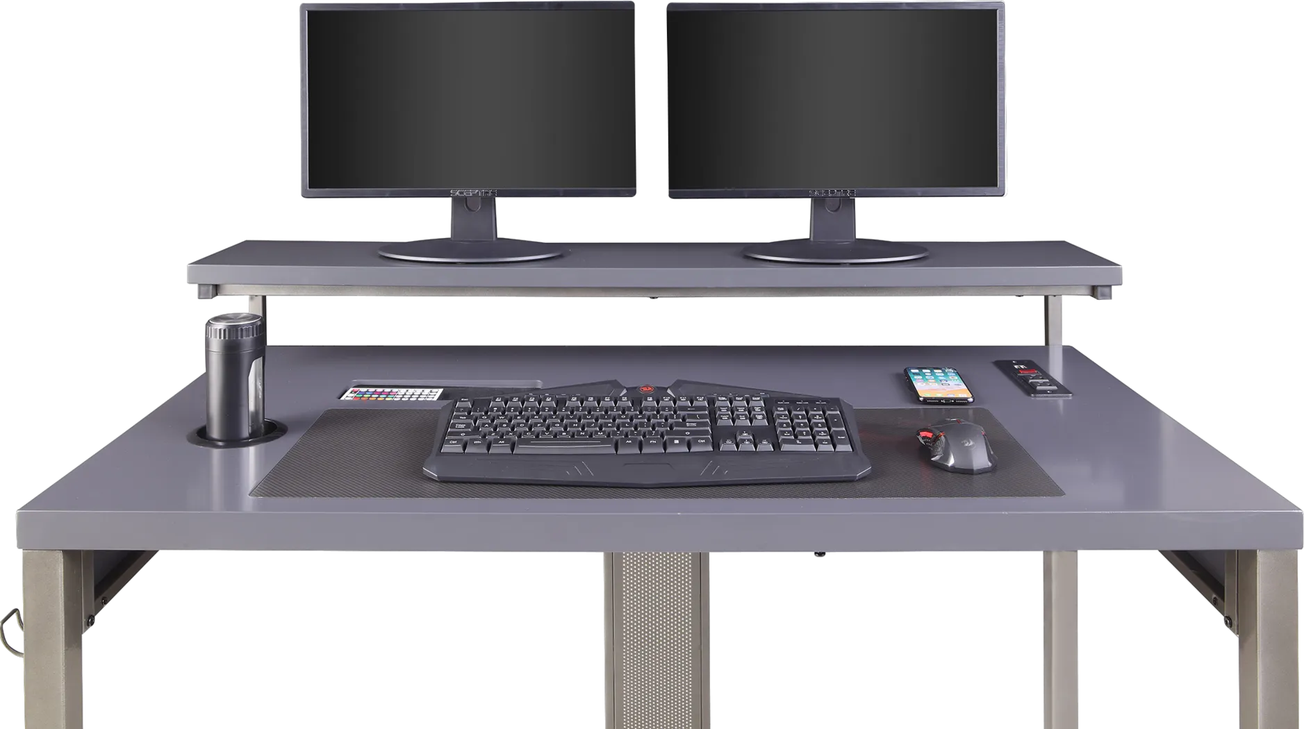 Kids Falkor Gray 48 in. Gaming Desk - Thumbnail - Image 14