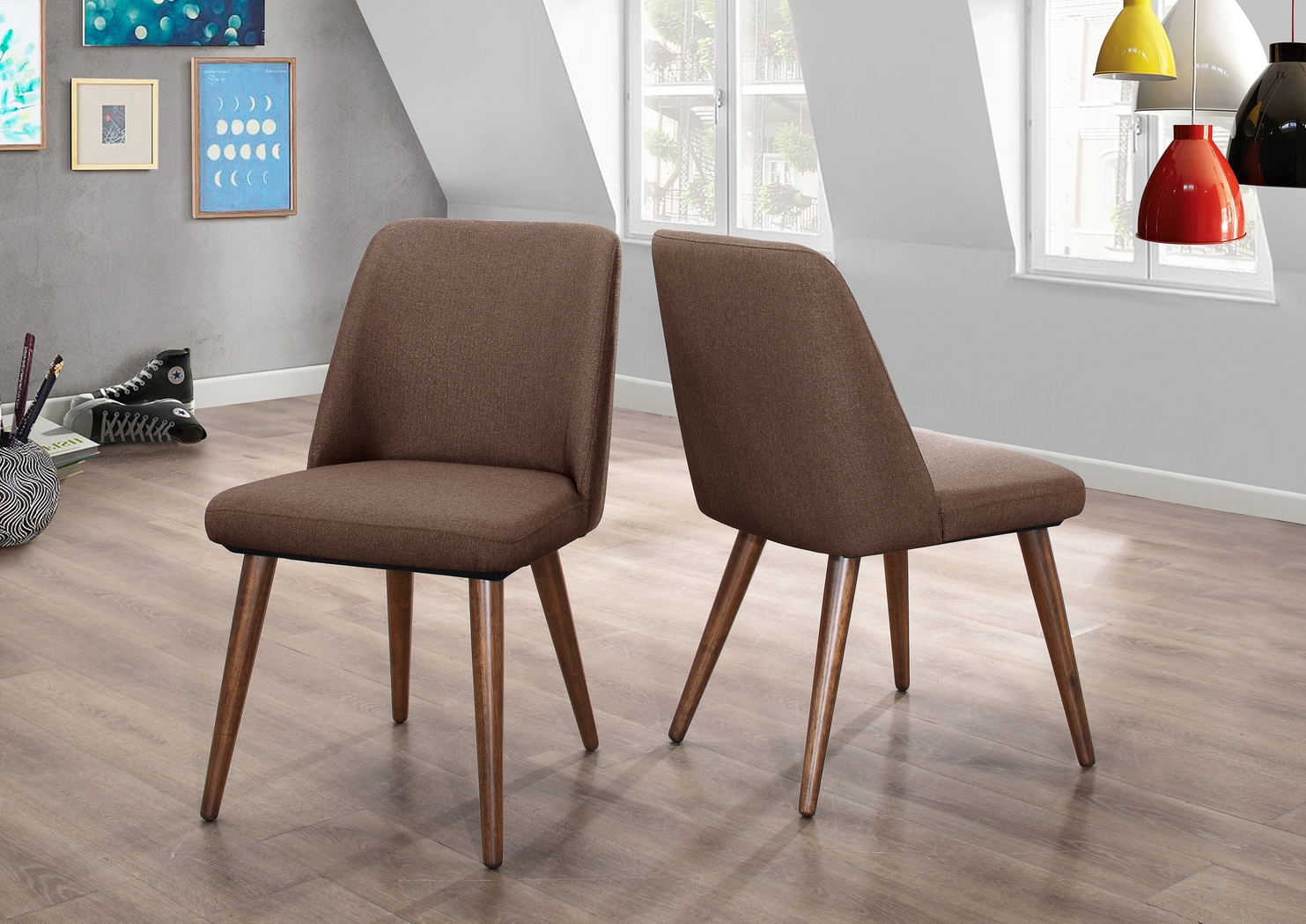 Fallcast Brown Set of 2 Side Chairs - Thumbnail - Image 3