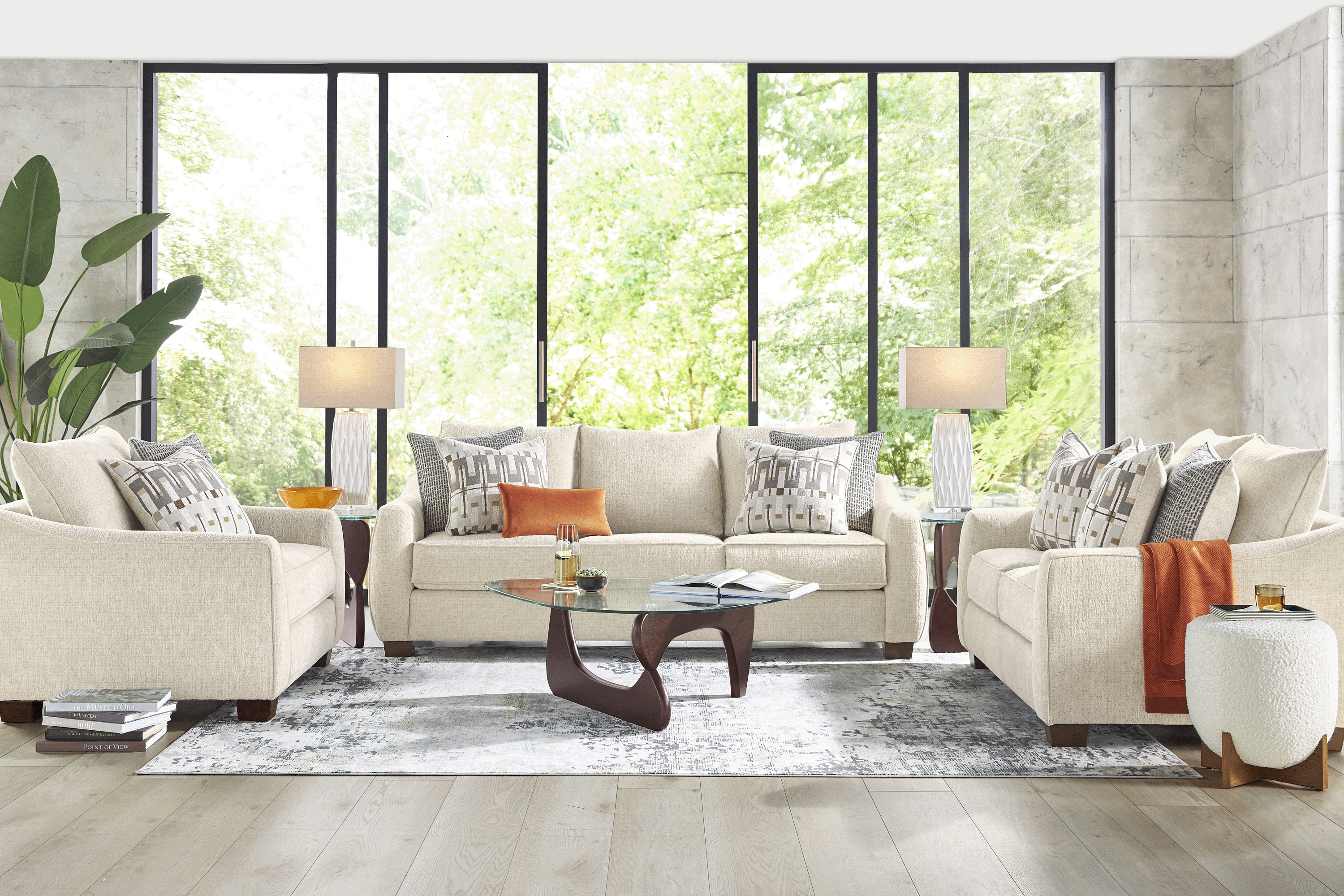 Fallon Ivory 8 Pc Living Room Set - Thumbnail - Image 1