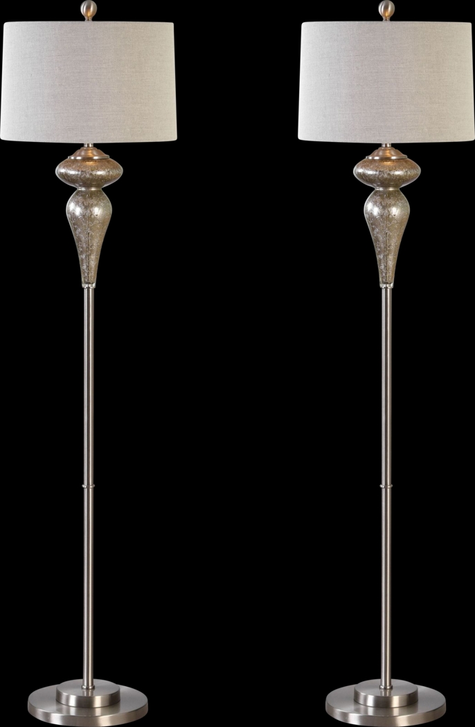 Fallon Moor Nickel Floor Lamps, Set of 2 - Thumbnail - Image 1