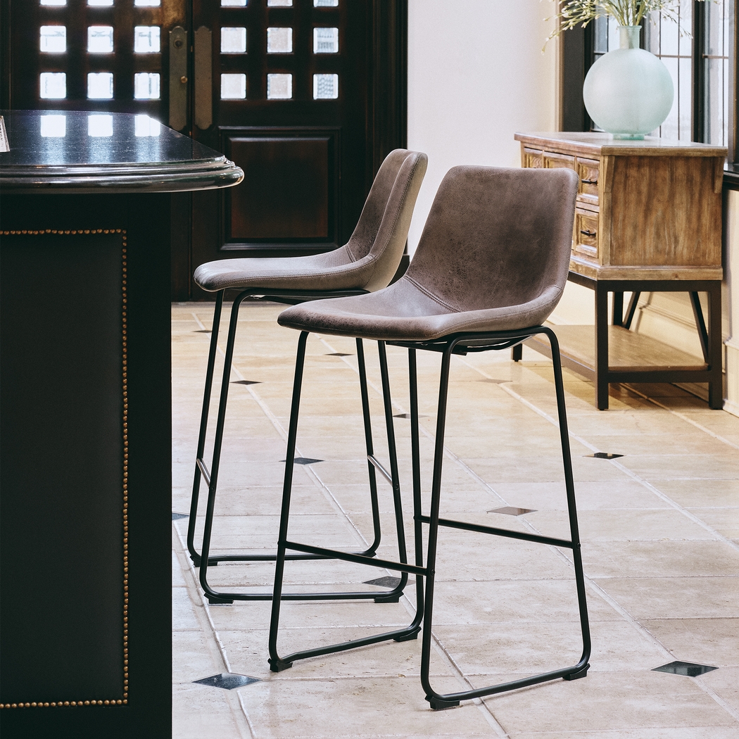 Fallowmont Gray Barstool, Set of 2 - Thumbnail - Image 9