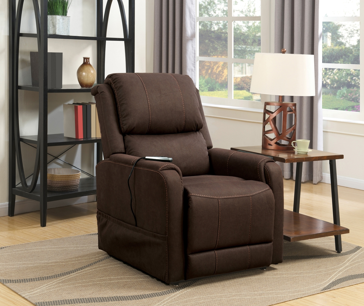 Fallowvalley Brown Lift Chair Power Recliner - Thumbnail - Image 7