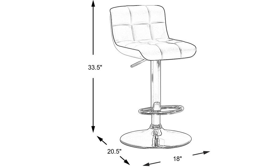 Dimension Image. Please refer to the Dimension Tab on this page for dimension details.