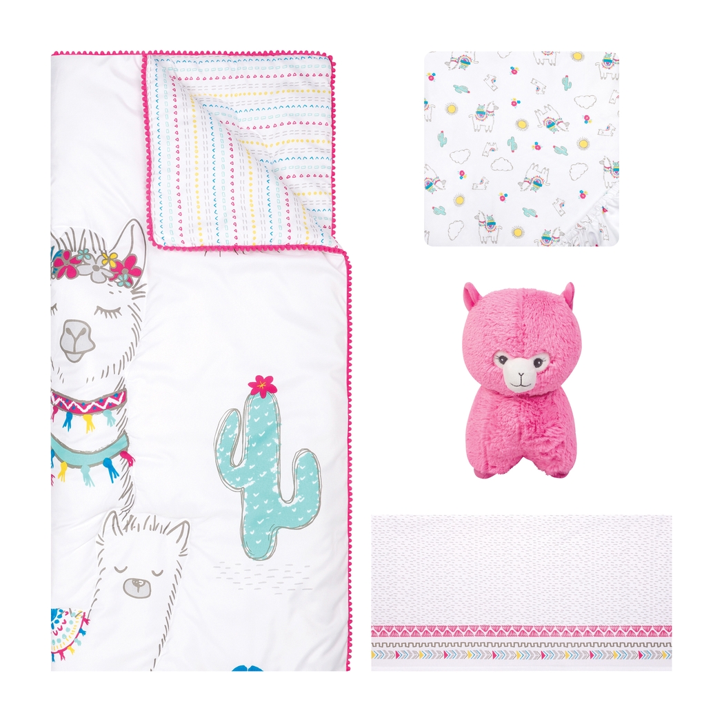 Fancy Llama White 4 Pc Baby Bedding Set - Thumbnail - Image 2