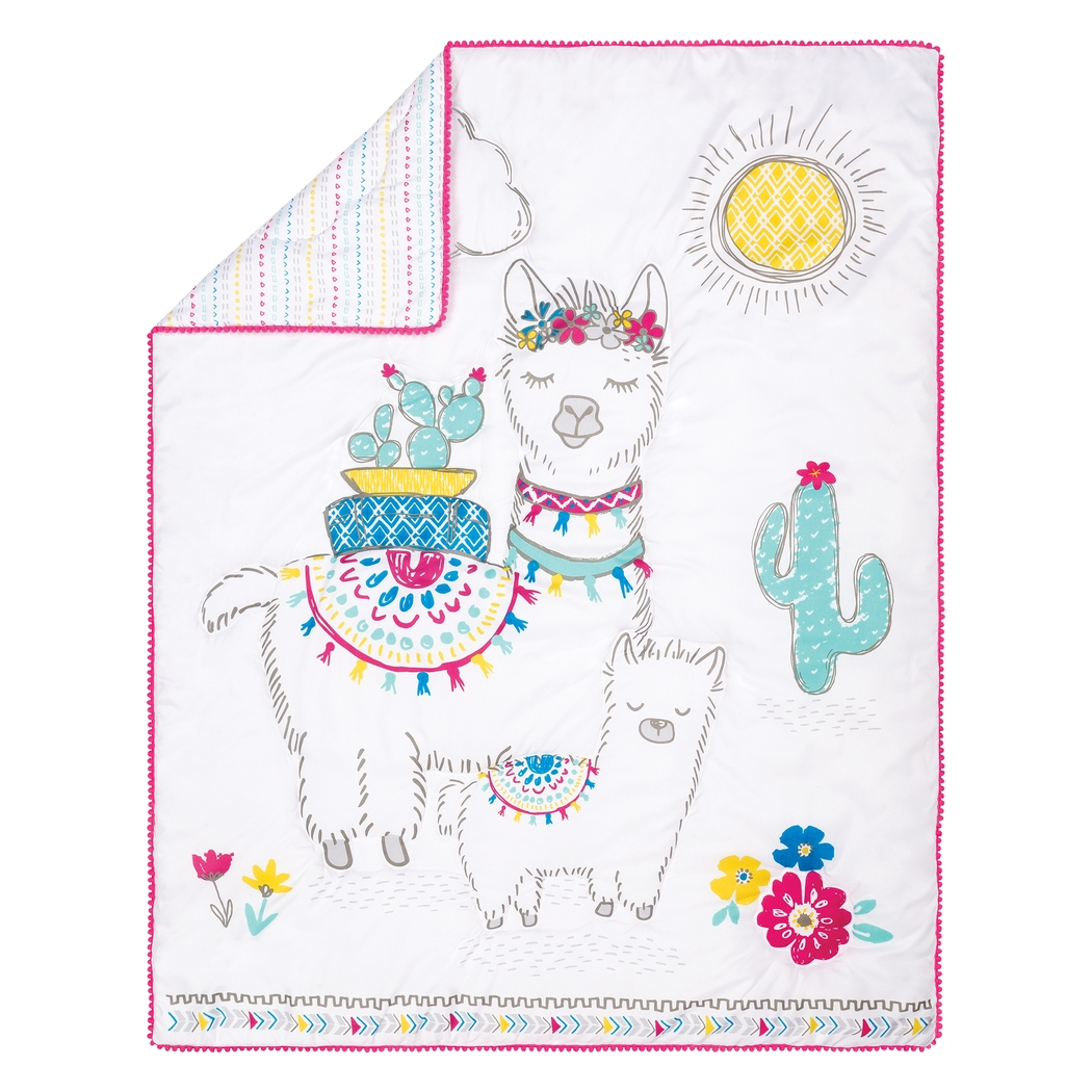 Fancy Llama White 4 Pc Baby Bedding Set - Thumbnail - Image 7