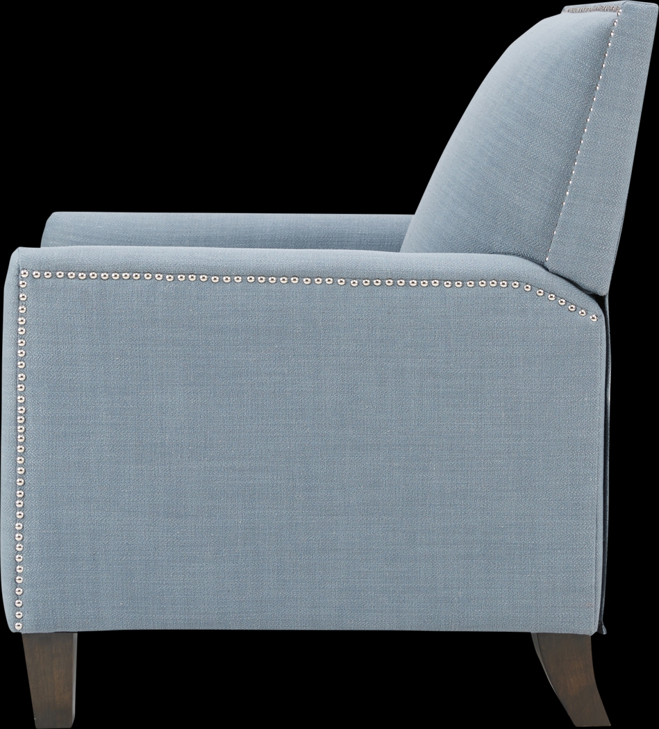 Faneca Blue Pushback Recliner - Thumbnail - Image 5