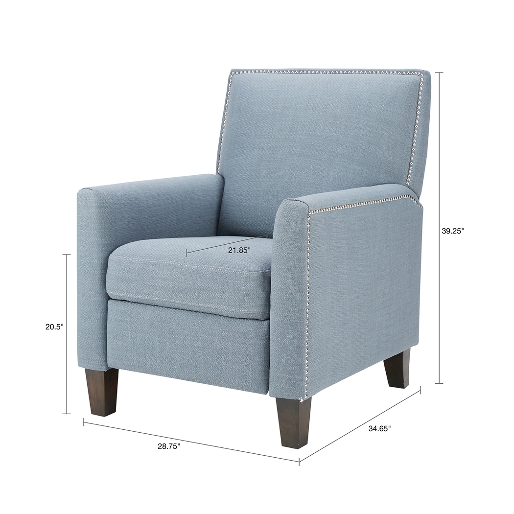 Faneca Blue Pushback Recliner - Thumbnail - Image 6