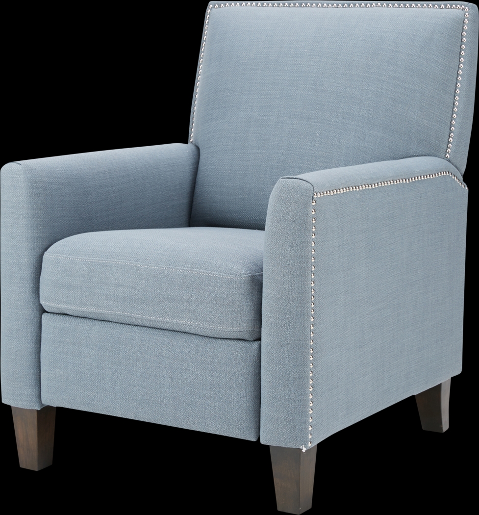 Faneca Blue Pushback Recliner - Thumbnail - Image 1