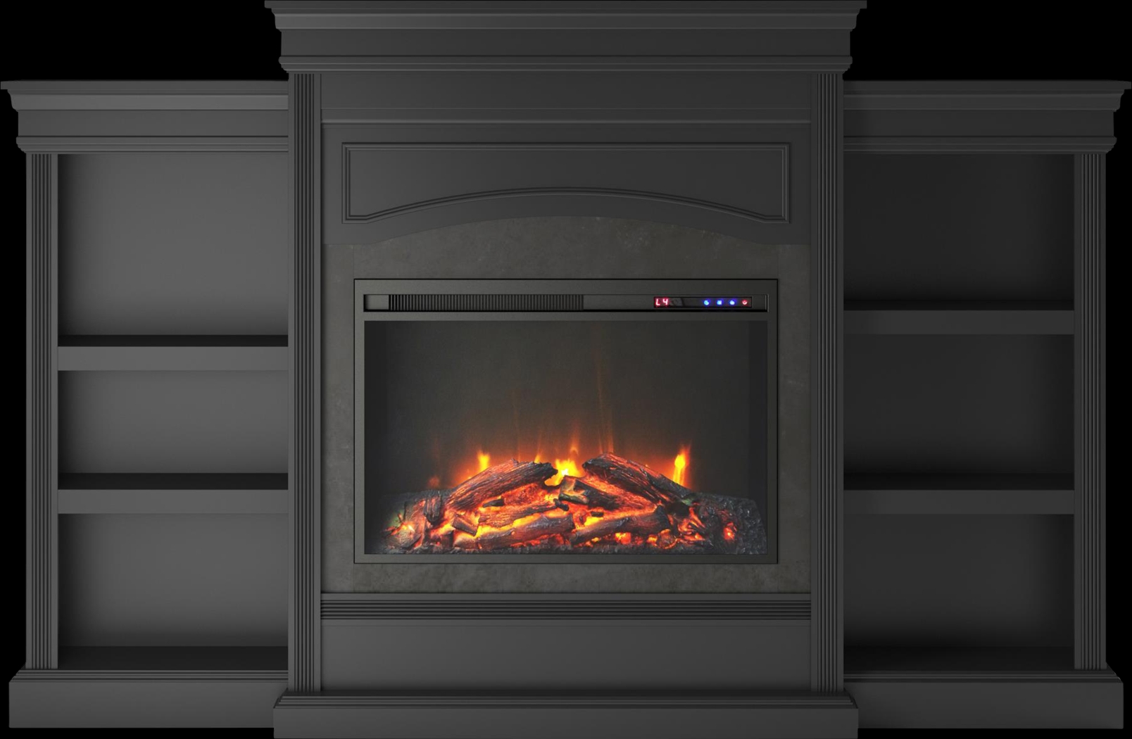 Fannelle Black Electric Fireplace - Thumbnail - Image 1