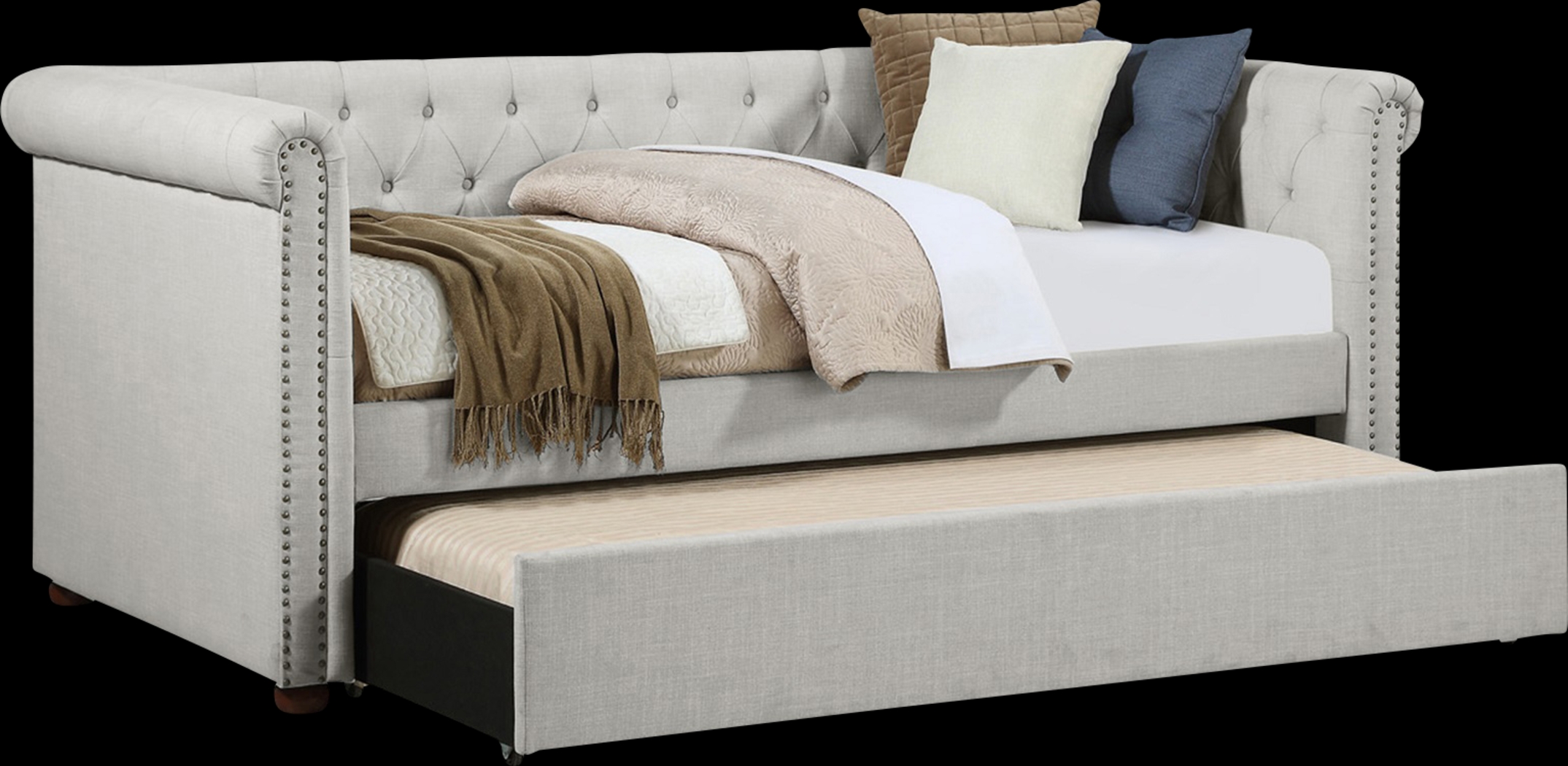 Fannin Beige Daybed with Trundle - Thumbnail - Image 3
