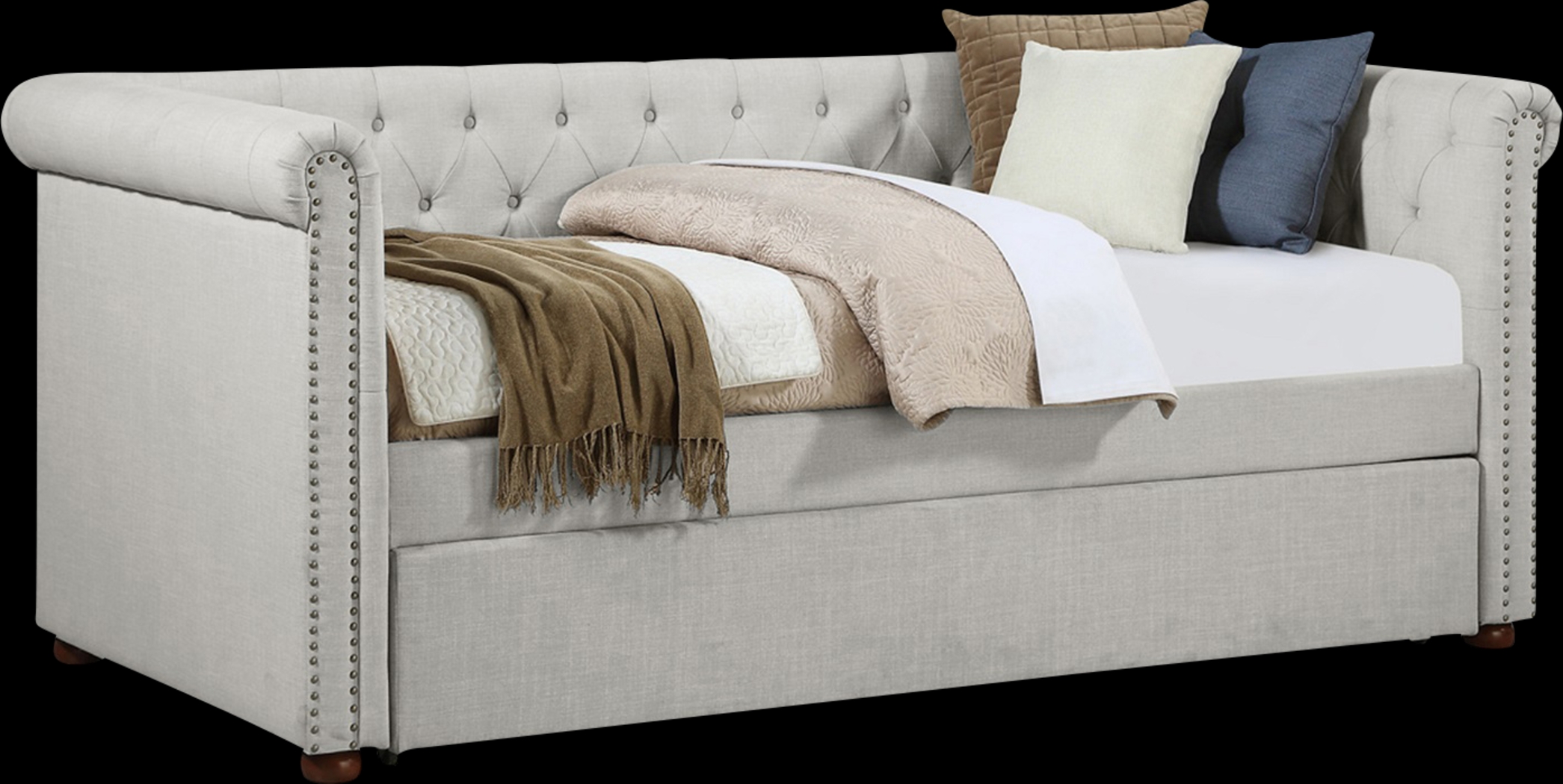 Fannin Beige Daybed with Trundle - Thumbnail - Image 1