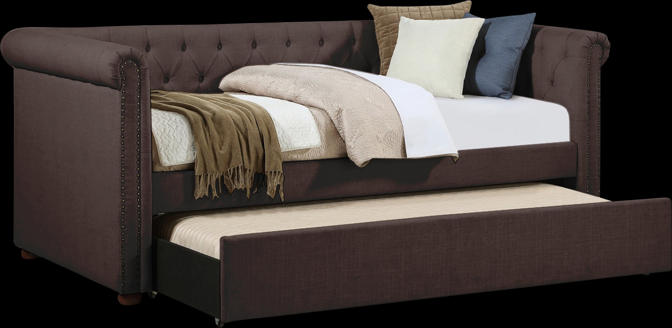 Fannin Dark Gray Daybed with Trundle - Thumbnail - Image 3