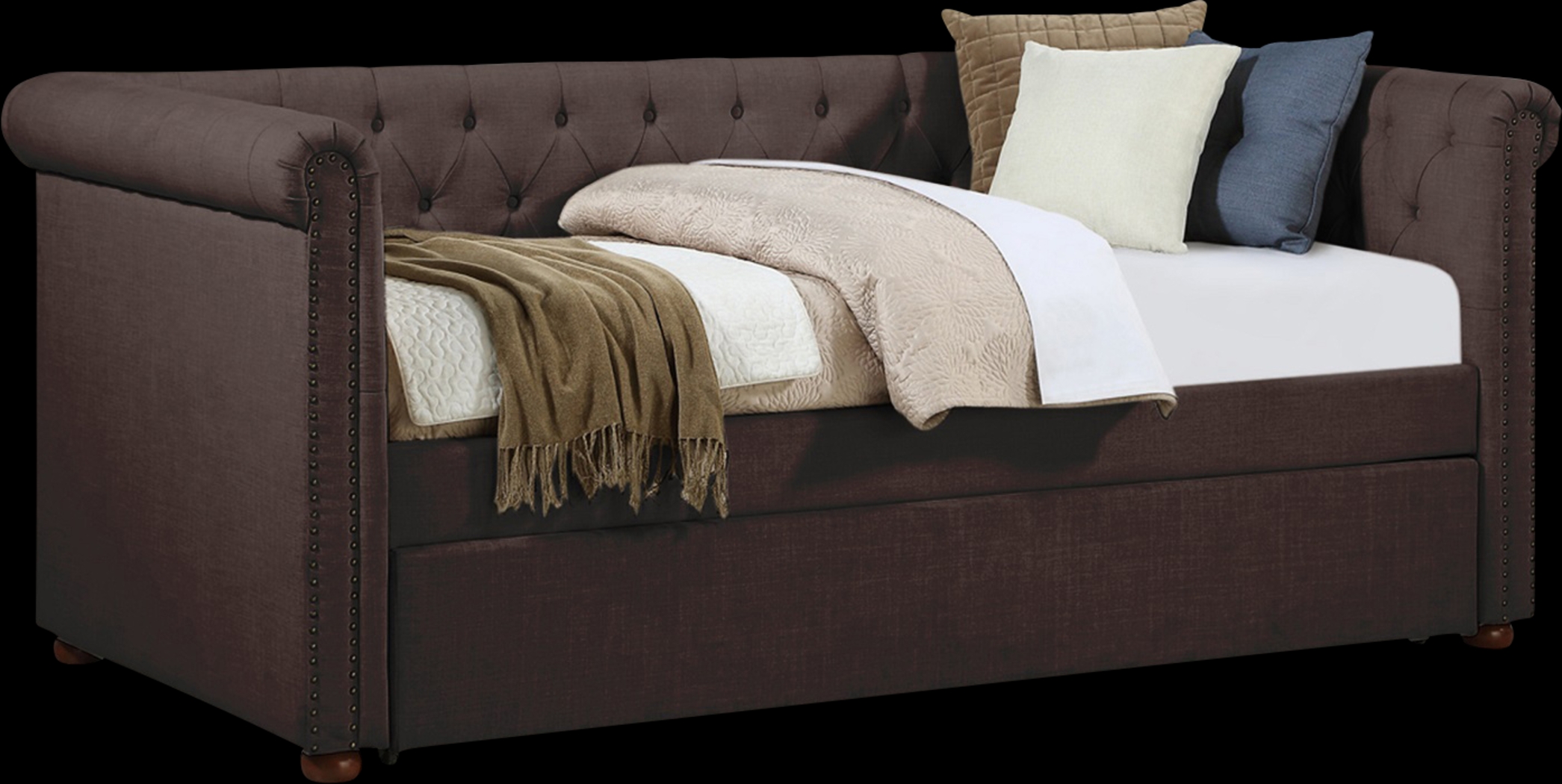 Fannin Dark Gray Daybed with Trundle - Thumbnail - Image 1