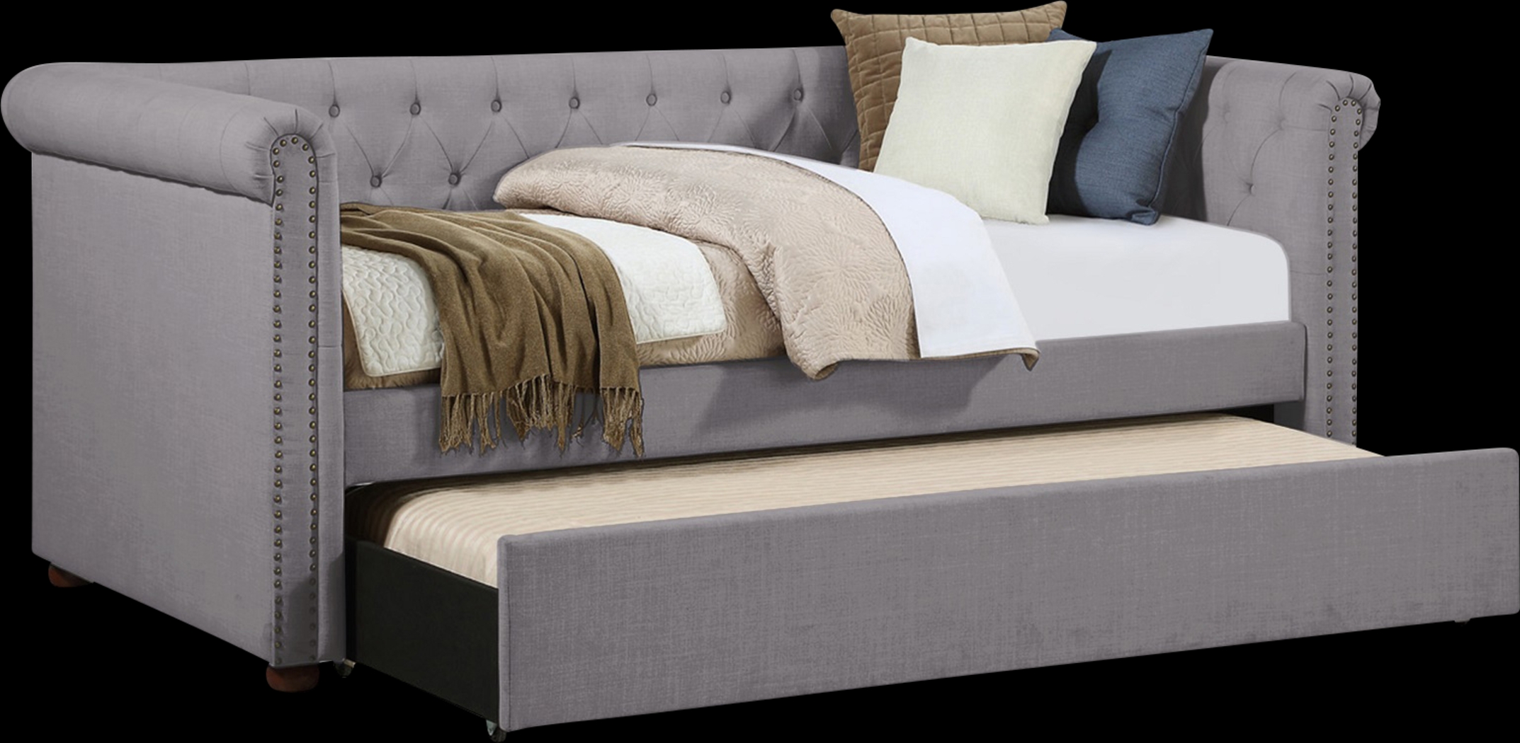 Fannin Gray Daybed with Trundle - Thumbnail - Image 3