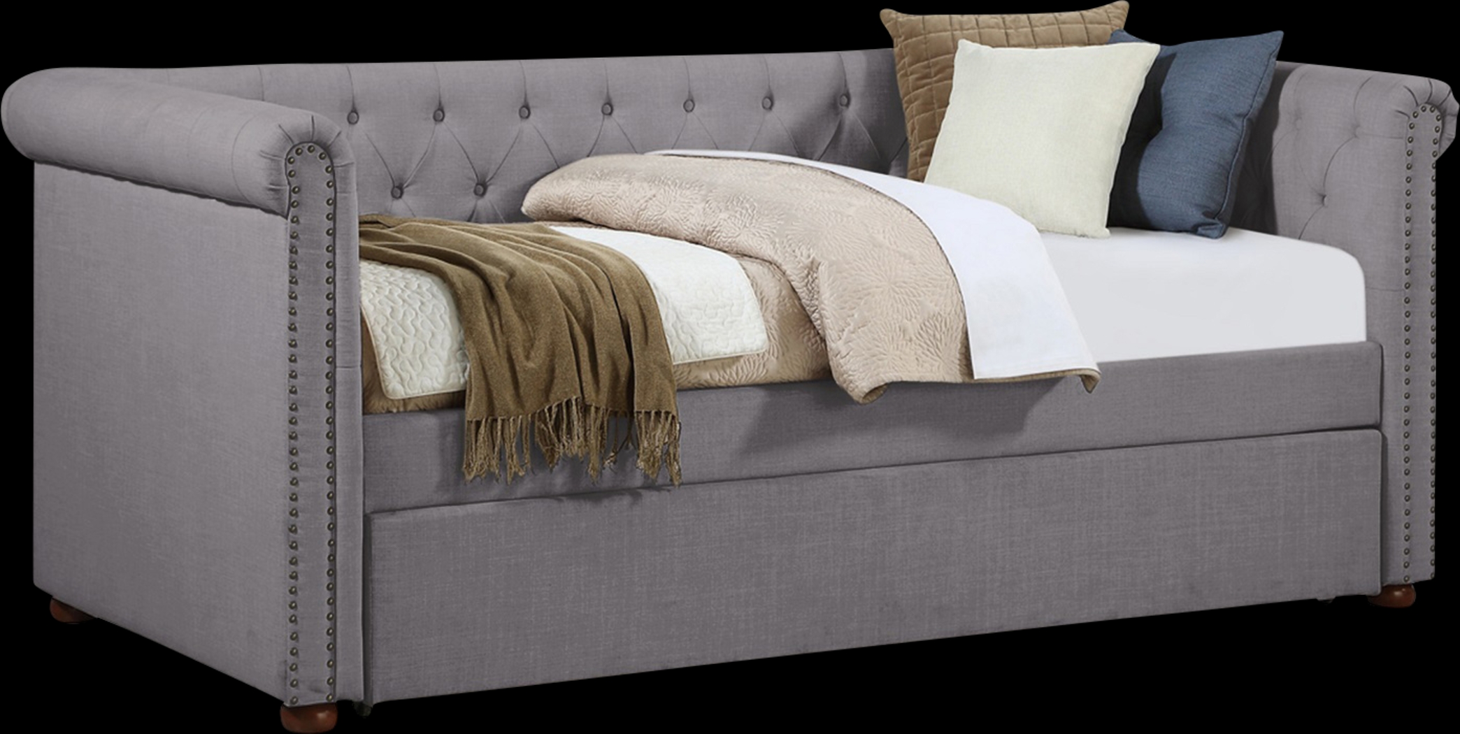 Fannin Gray Daybed with Trundle - Thumbnail - Image 1