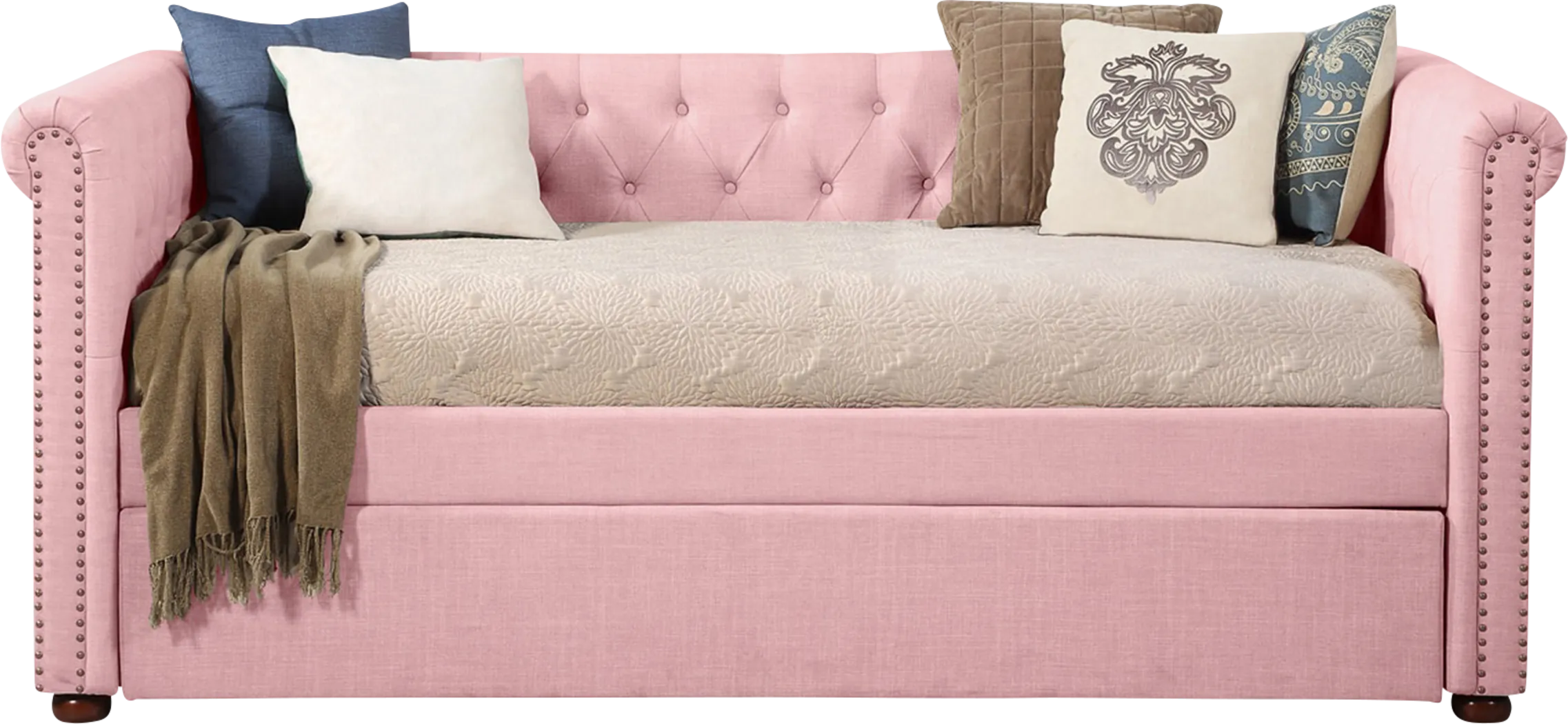 Fannin Pink Daybed with Trundle - Thumbnail - Image 2