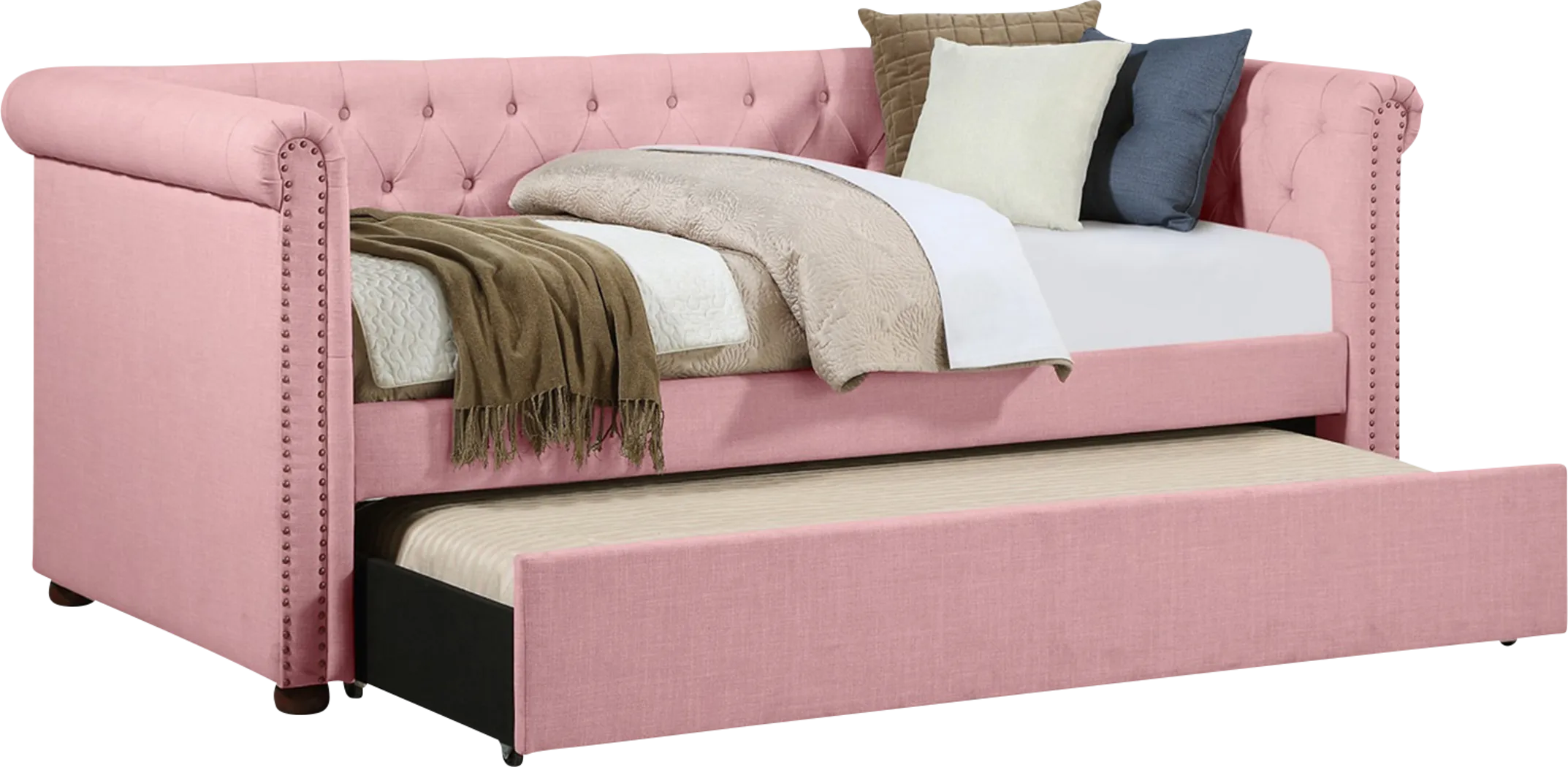 Fannin Pink Daybed with Trundle - Thumbnail - Image 3