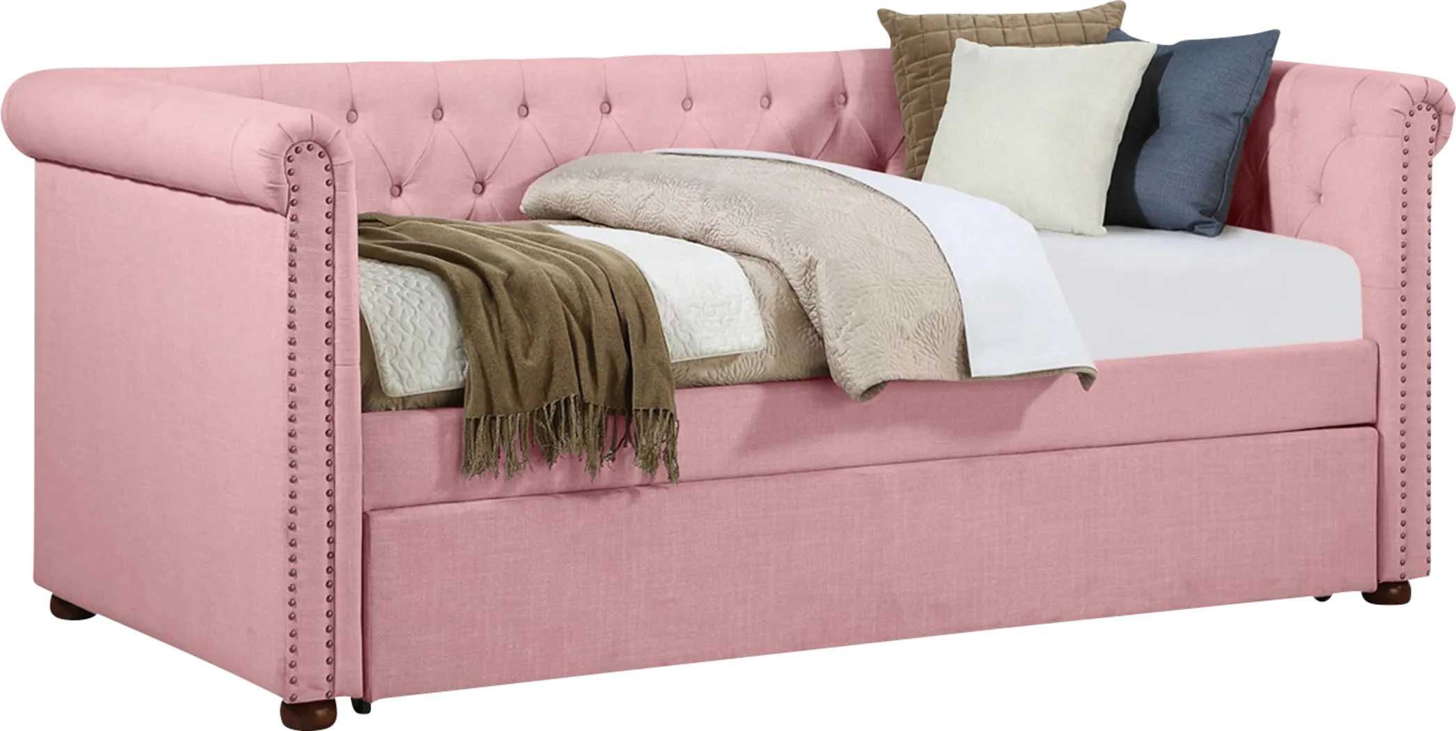 Fannin Pink Daybed with Trundle - Thumbnail - Image 1
