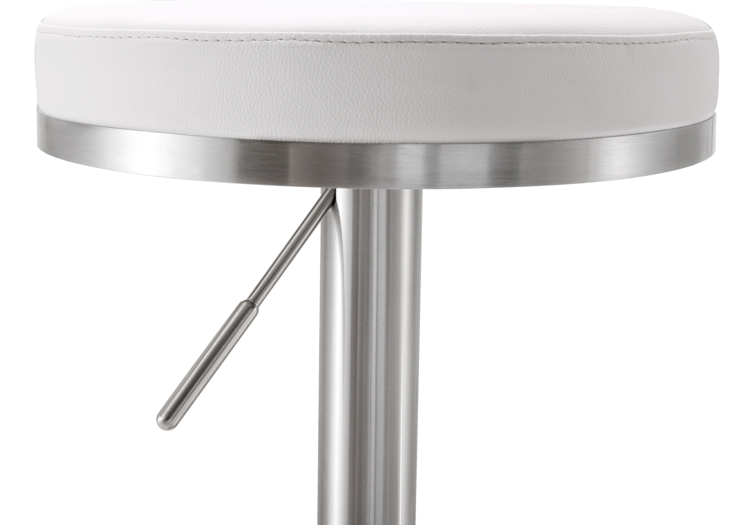 Fano White Adjustable Swivel Barstool - Thumbnail - Image 2