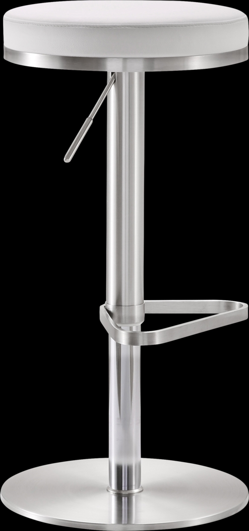 Fano White Adjustable Swivel Barstool - Thumbnail - Image 1