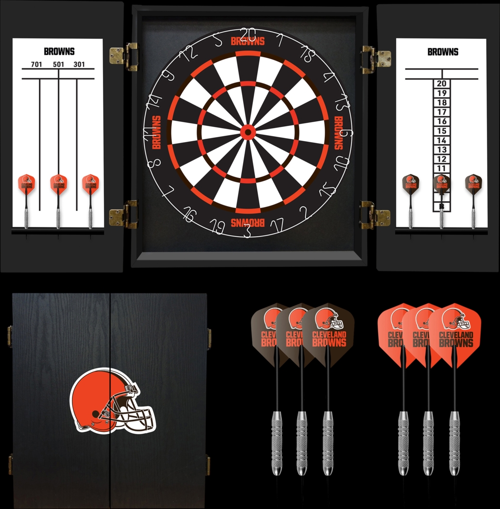 Cleveland Browns Black Dartboard Set - Thumbnail - Image 1