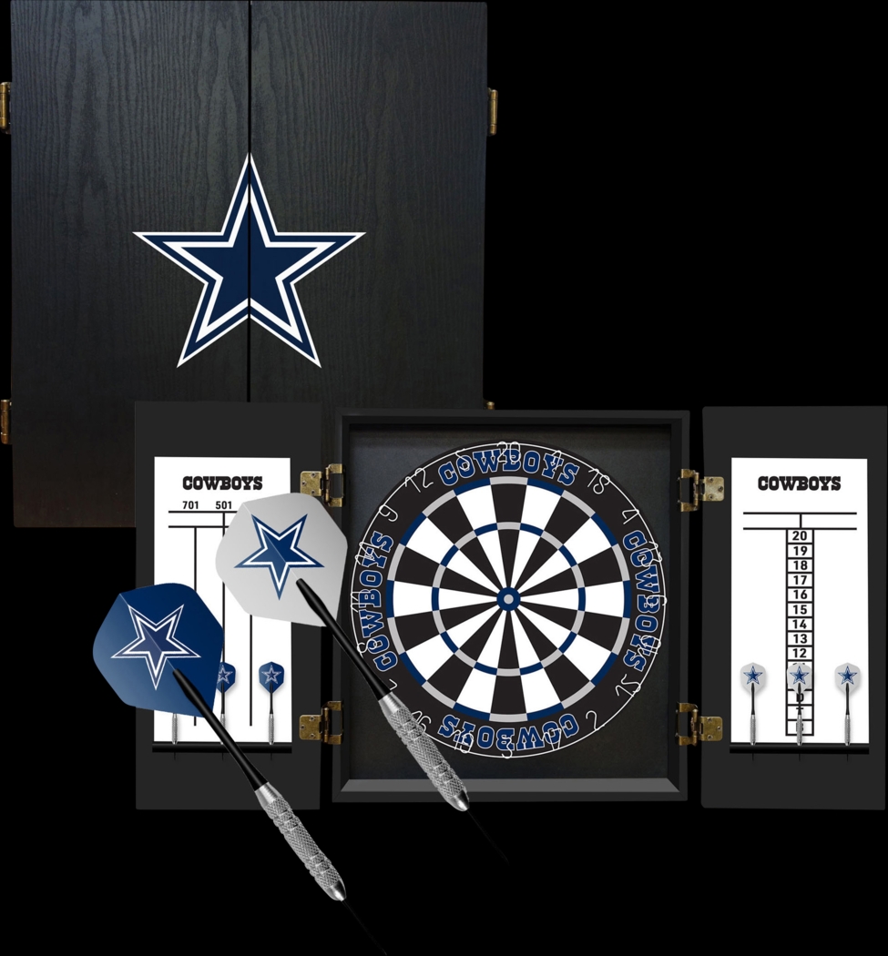 Dallas Cowboys Black Dartboard Set - Thumbnail - Image 1