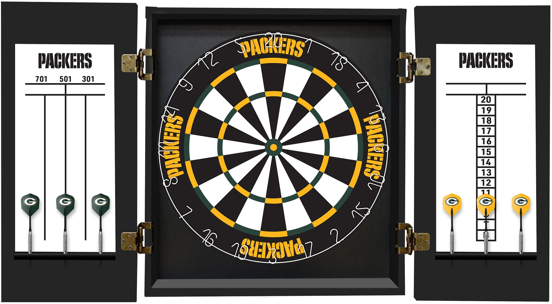 Green Bay Packers Black Dartboard Set - Thumbnail - Image 3